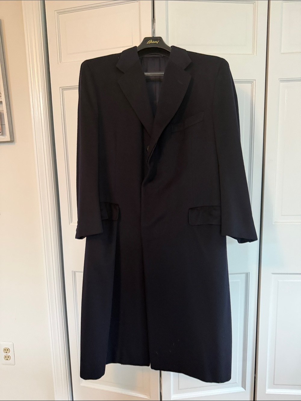 Men's Black Single-Breasted Trench Coat